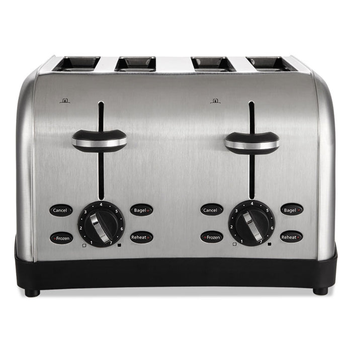 Extra Wide Slot Toaster, 4-Slice, 12 3/4 x 13 x 8 1/2, Stainless Steel