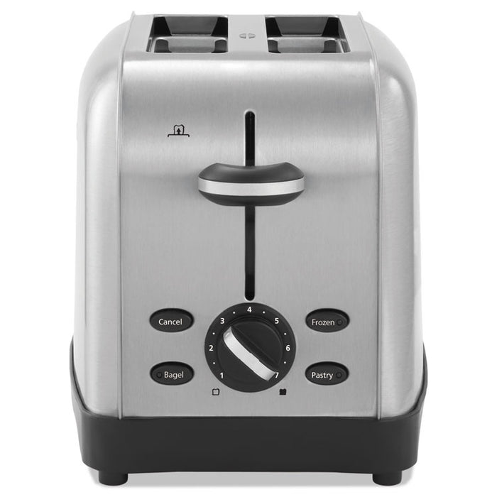Extra Wide Slot Toaster, 2-Slice, 8 x 12 7/8 x 8 1/2, Stainless Steel