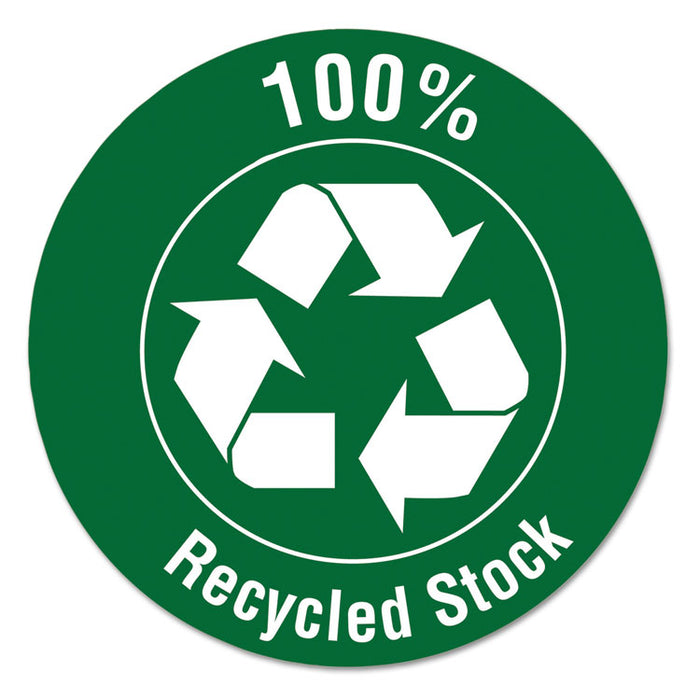 100% Recycled Pressboard Classification Folders, 2 Dividers, Letter Size, Green, 10/Box