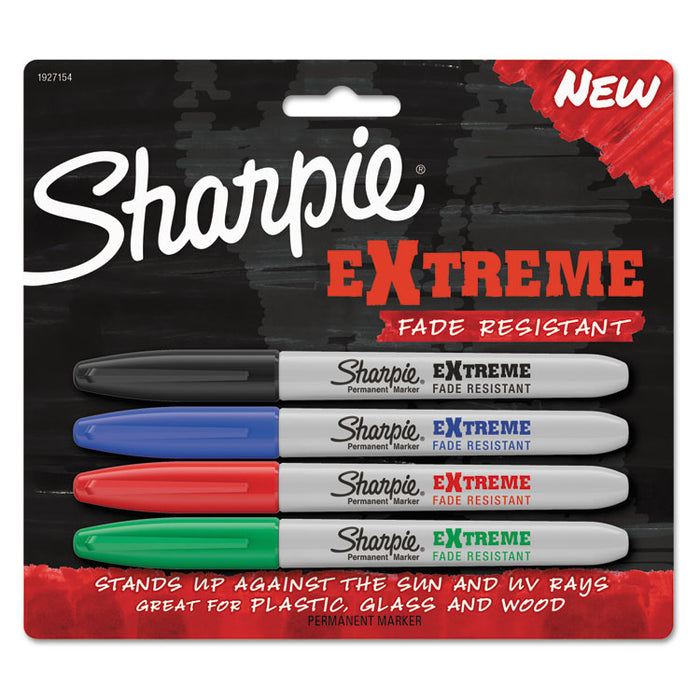 Extreme Marker, Fine Bullet Tip, Assorted Colors, 4/Set