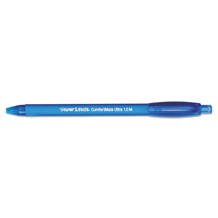 ComfortMate Ultra Retractable Ballpoint Pen, 1mm, Blue Ink/Barrel, Dozen