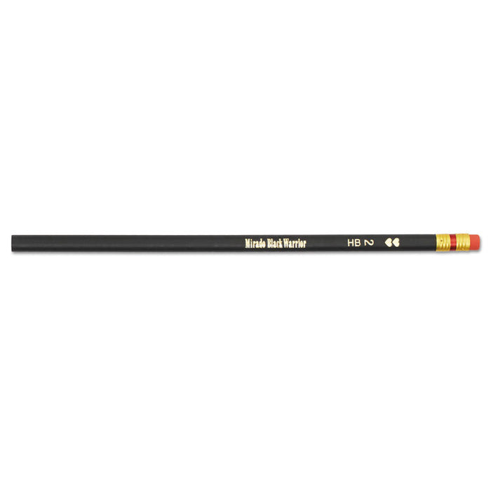 Mirado Black Warrior Pencil, HB (#2), Black Lead, Black Matte Barrel, Dozen