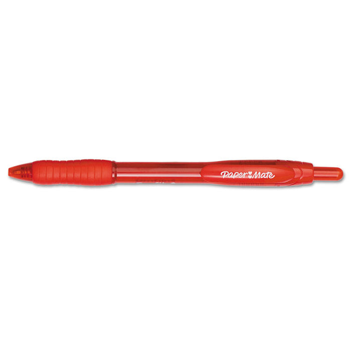 Profile Retractable Ballpoint Pen, Bold 1.4mm, Red Ink/Barrel, Dozen