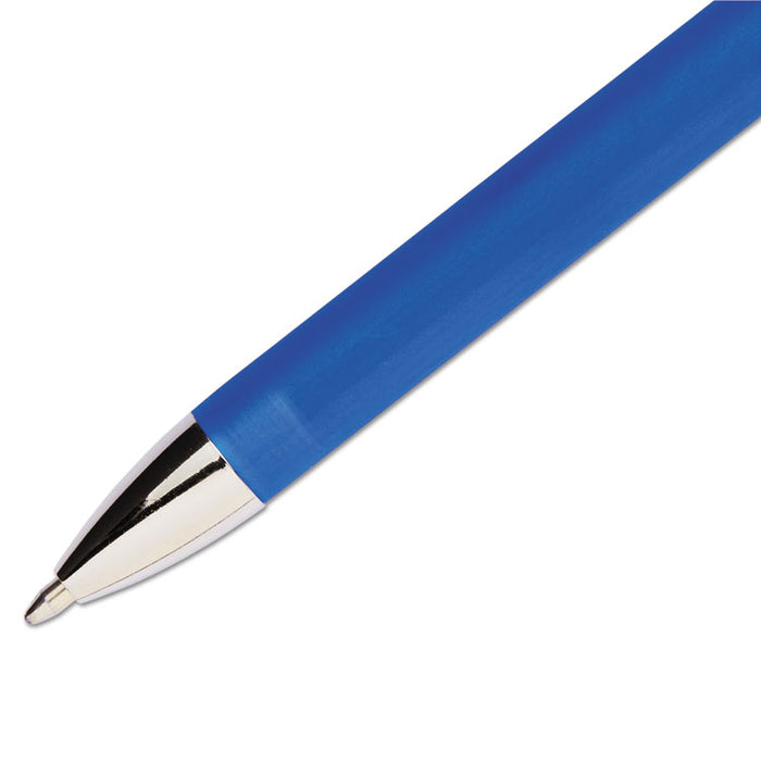 FlexGrip Elite Ballpoint Pen, Stick, Medium 1 mm, Blue Ink, Blue Barrel, Dozen