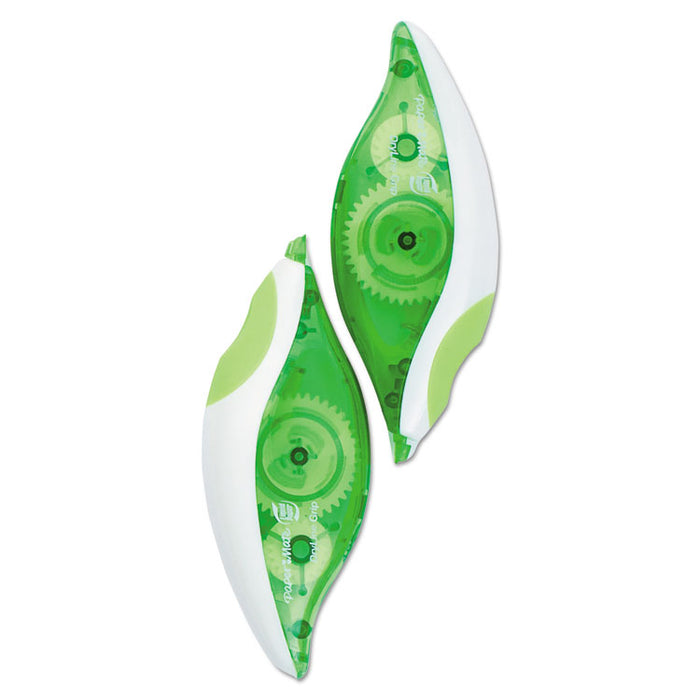 DryLine Grip Correction Tape, Non-Refillable, Gray/Green Applicator, 0.2" x 335", 2/Pack