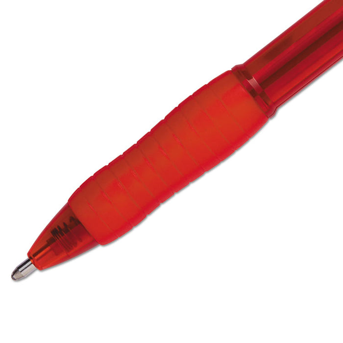 Profile Retractable Ballpoint Pen, Bold 1.4mm, Red Ink/Barrel, Dozen