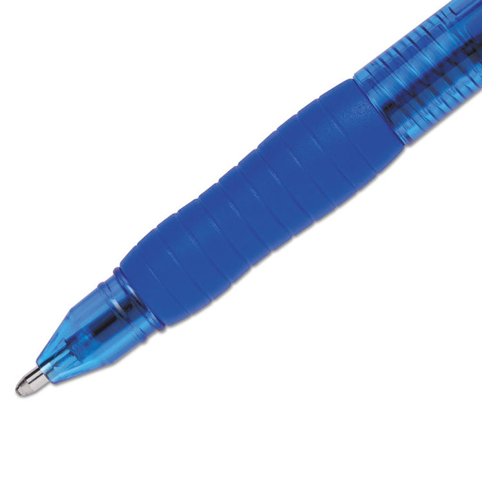 Profile Stick Ballpoint Pen, 1.4mm, Blue Ink, Translucent Blue Barrel, Dozen