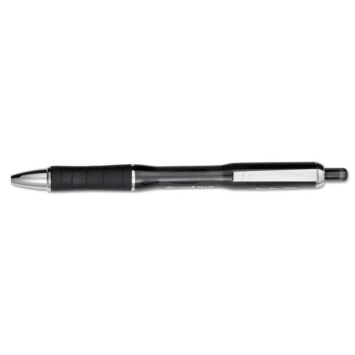 Profile Elite Ballpoint Pen, Retractable, Bold 1.4 mm, Black Ink, Black Barrel