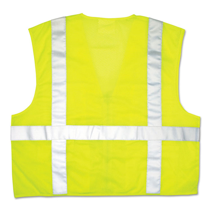 Luminator Safety Vest, Lime Green w/Stripe, X-Large