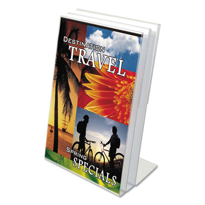 Clear L-Style Freestanding Frame, 4 x 6 Insert, 3/Pack