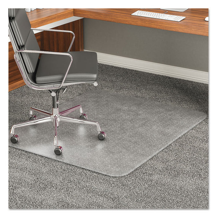ExecuMat All Day Use Chair Mat for High Pile Carpet, 46 x 60, Rectangular, Clear