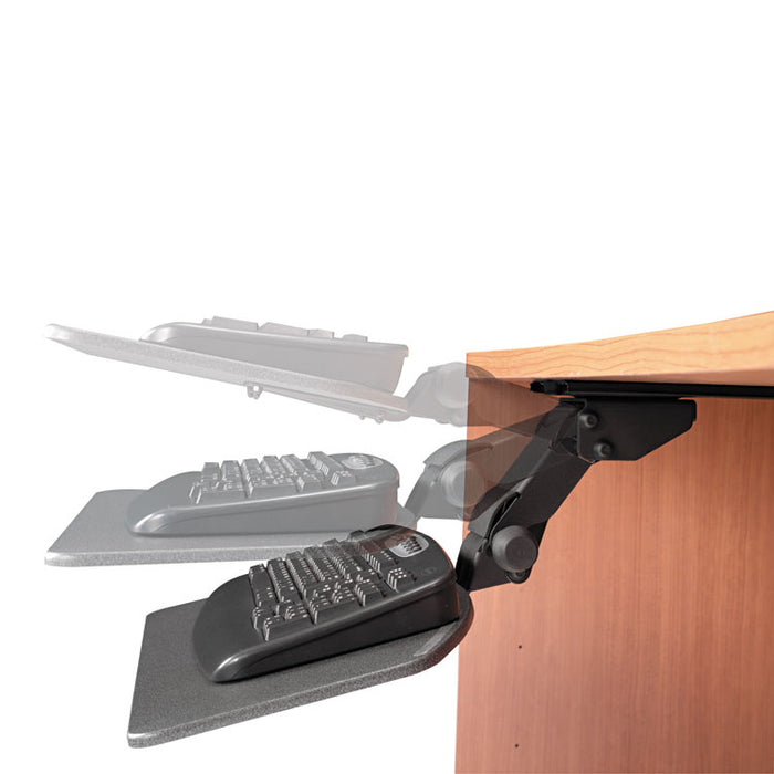 Articulating Keyboard Tray Accessory, 24.63w x 22.25d, Galaxy