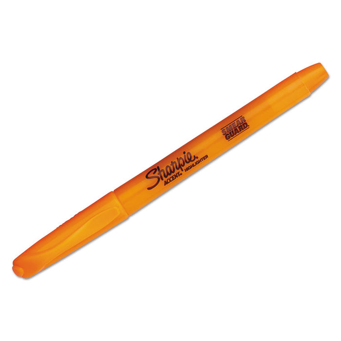 Pocket Style Highlighters, Fluorescent Orange Ink, Chisel Tip, Orange Barrel, Dozen