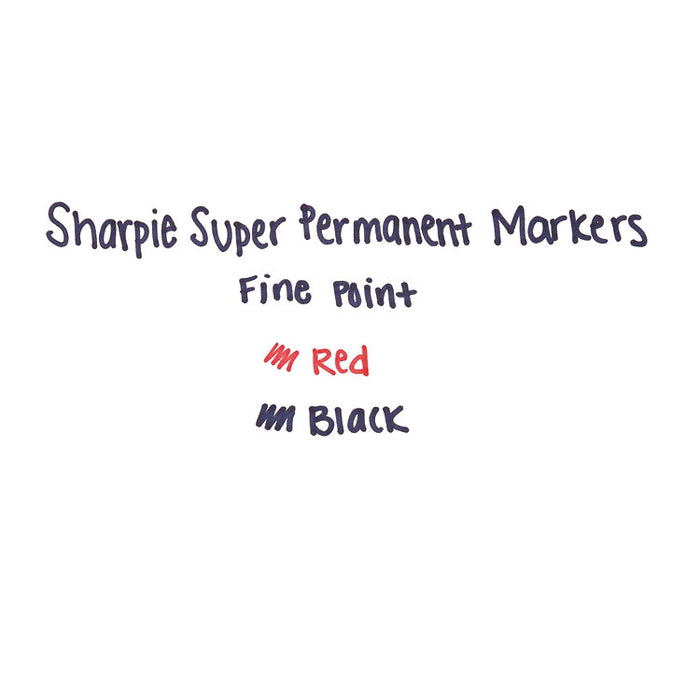 Super Permanent Marker, Fine Bullet Tip, Red, Dozen