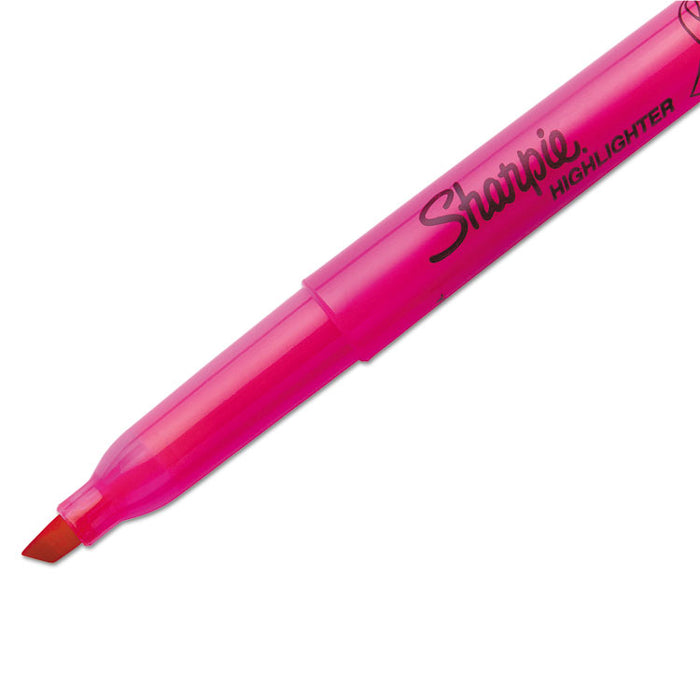 Pink Ribbon Pocket Style Highlighters, Chisel Tip, Pink, 2/Pack