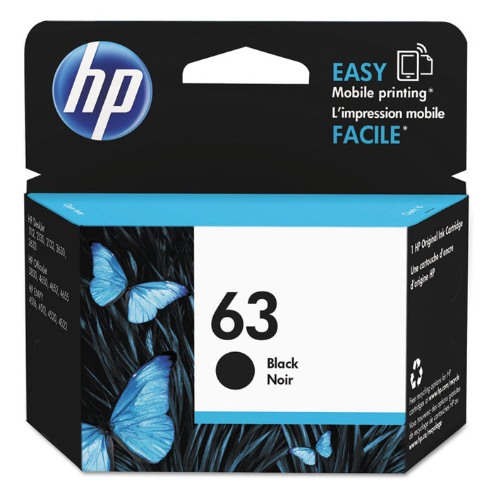 HP 63, (F6U62AN) Black Original Ink Cartridge