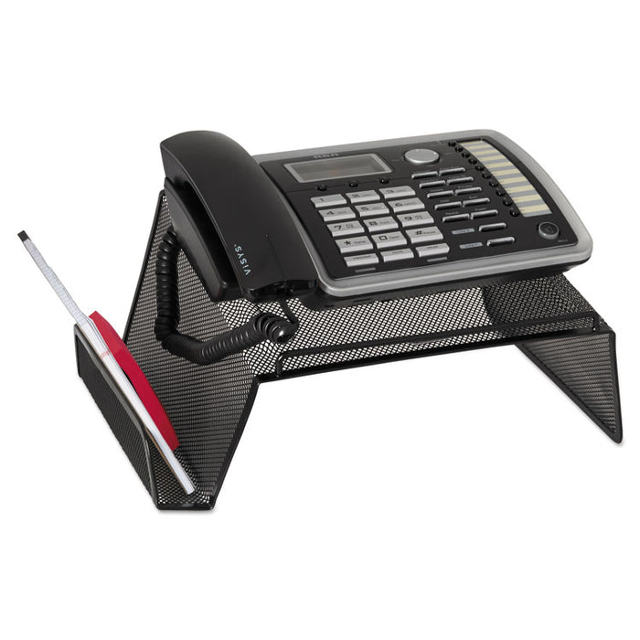 Mesh Telephone Desk Stand, 10 x 11 1/4 x 5 1/4, Black