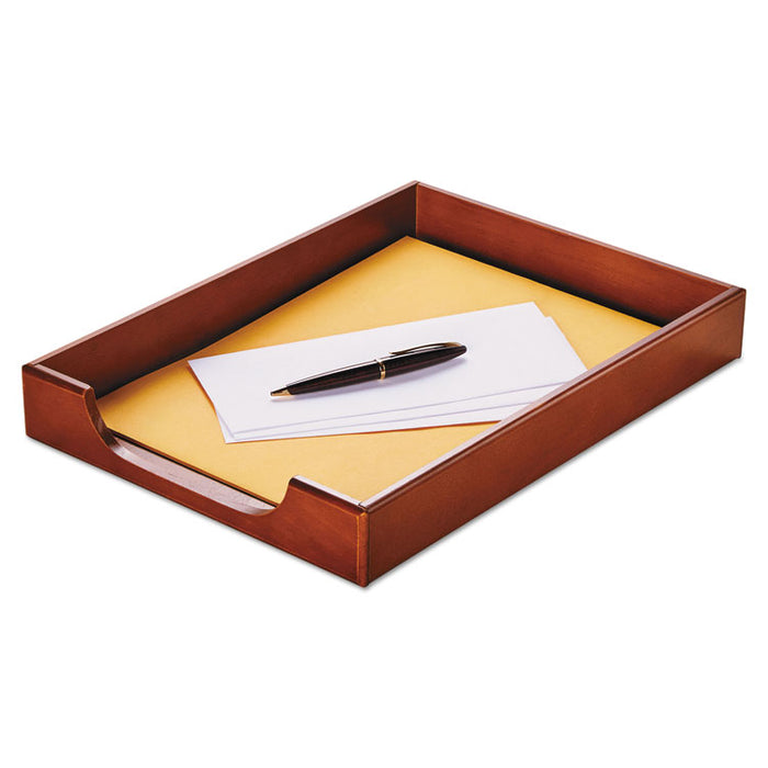 Wood Tones Desk Tray, 1 Section, Legal Size Files, 8.5" x 14", Mahogany