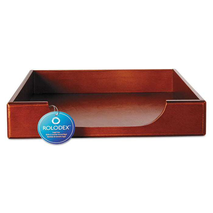 Wood Tones Desk Tray, 1 Section, Legal Size Files, 8.5" x 14", Mahogany