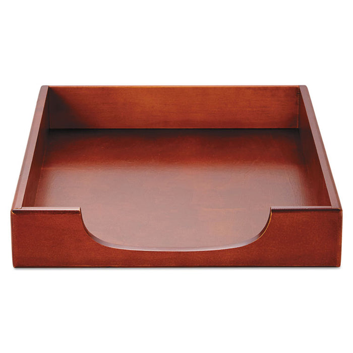 Wood Tones Desk Tray, 1 Section, Letter Size Files, 8.5" x 11", Mahogany