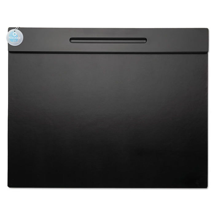 Wood Tone Desk Pad, Black, 21 x 18