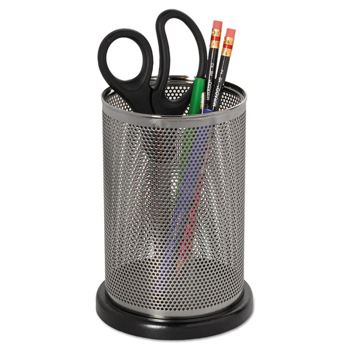 Distinctions Jumbo Pencil Cup, 4 1/2 dia. x 6 1/2, Metal/Black