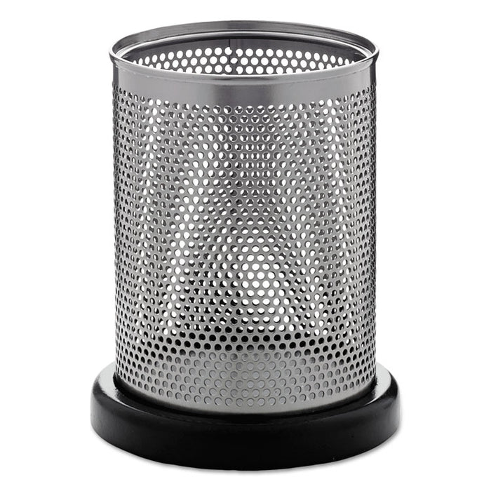 Distinctions Pencil Cup, 3 1/2 dia. x 4 1/2, Metal/Black