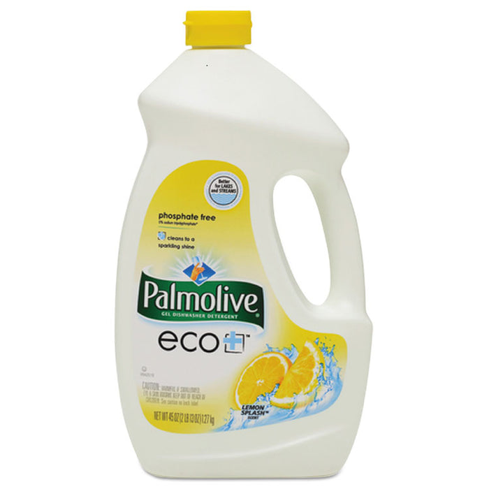 Automatic Dishwasher Gel, Lemon, 45 oz Bottle, 9/Carton