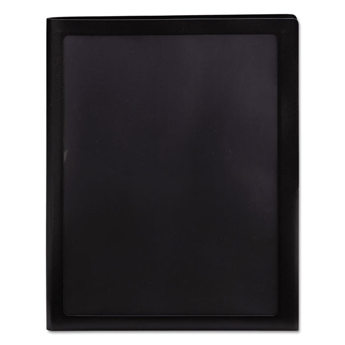 Frame View Poly Two-Pocket Folder, 11 x 8 1/2, Clear/Black, 5/Pack