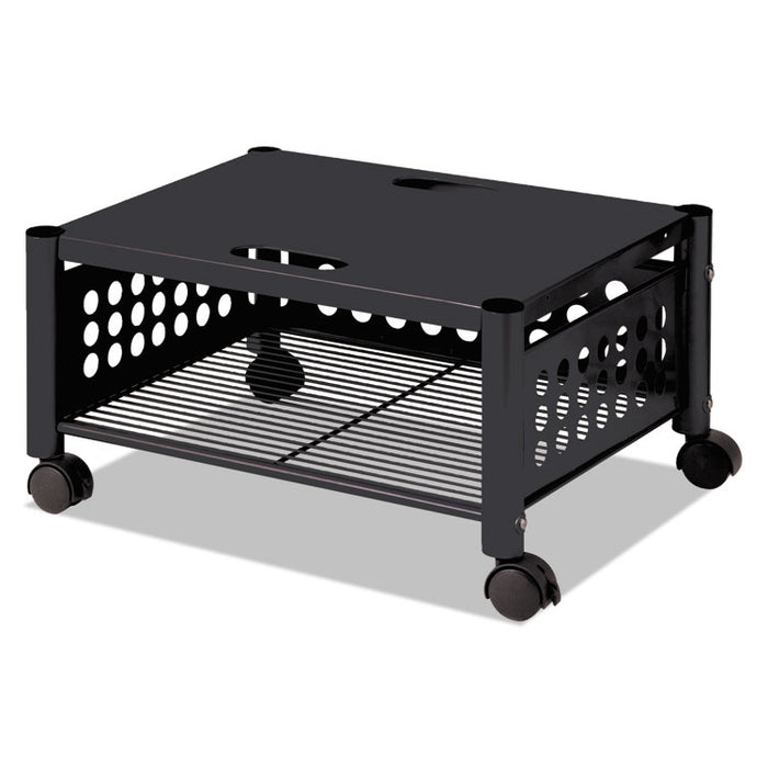 Underdesk Machine Stand, One-Shelf, 21.5w x 17.88d x 11.5h, Black