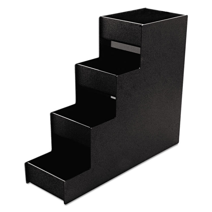 Narrow Condiment Organizer, 6w x 19d x 15 7/8h, Black