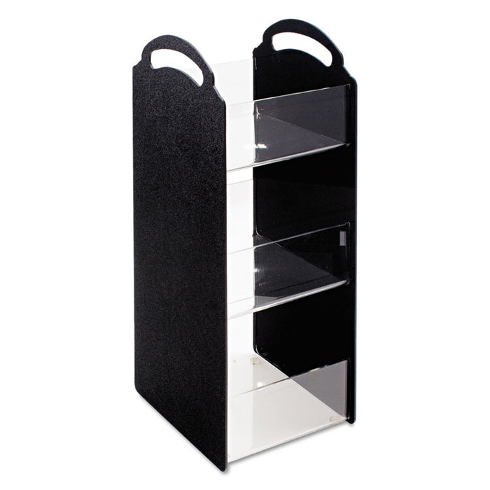 Compact Condiment Organizer, 6 1/8w x 8d x 18h, Black