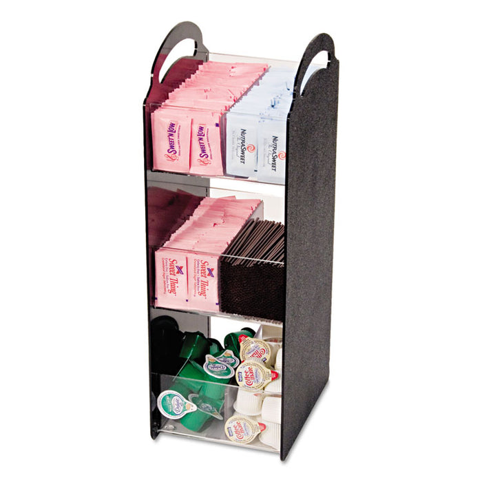 Compact Condiment Organizer, 6 1/8w x 8d x 18h, Black