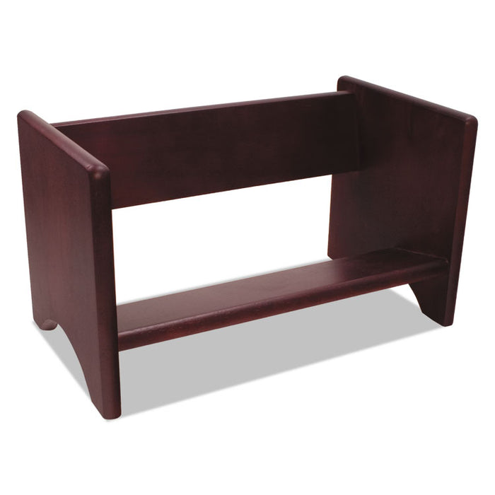 Binder Rack, Wood, 17 1/8 x 9 3/4 x 9 5/8, Mahogany Finish