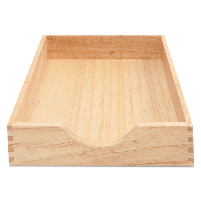 Hardwood Stackable Desk Trays, 1 Section, Letter Size Files, 10.25" x 12.5" x 2.5", Oak