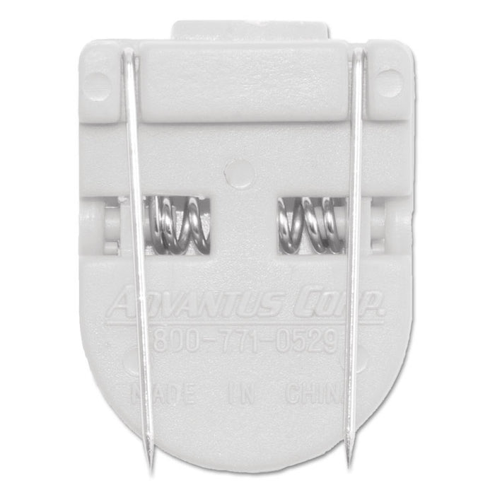 Wall Clips for Fabric Panels, 40 Sheet Capacity, White, 50/Box