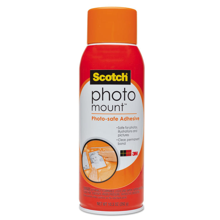 Photo Mount Spray Adhesive, 10.25 oz, Dries Clear