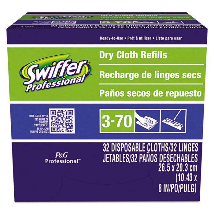 Dry Refill Cloths, 10.63 x 8, White, 32/Box