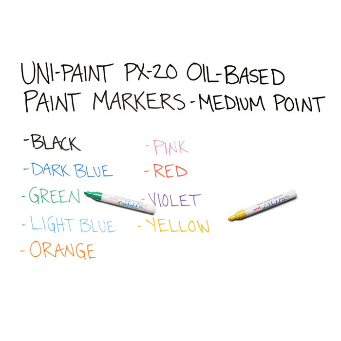 Permanent Marker, Medium Bullet Tip, Assorted Colors, 12/Set