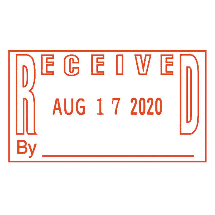 ES Dater, RECEIVED + Date, 1 x 1 13/16, Red