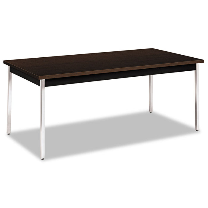 Utility Table, Rectangular, 72w x 36d x 29h, Mocha/Black