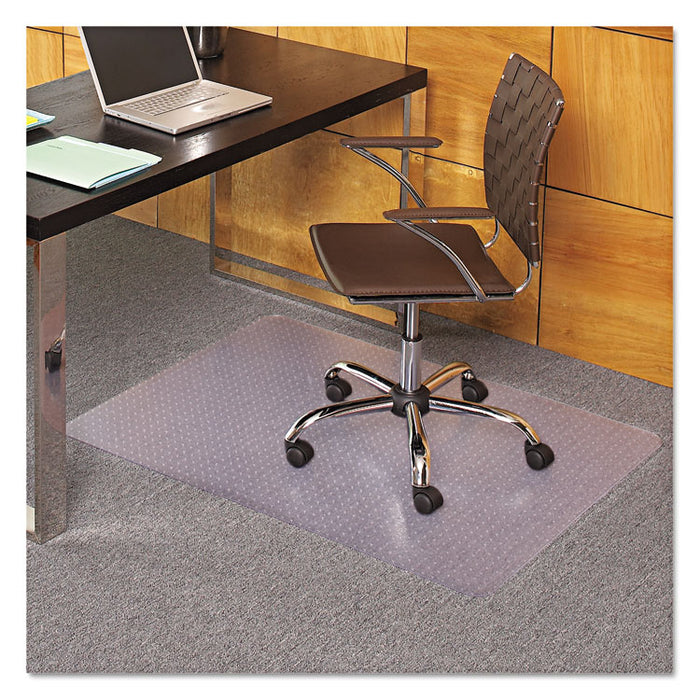 EverLife Light Use Chair Mat for Flat Pile Carpet, Rectangular, 36" x 44", Clear