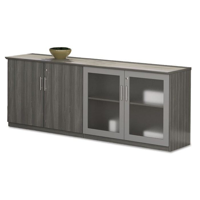 Medina Series Low Wall Cabinet with Doors, 72w x 20d x 29 1/2h, Gray Steel, Box1