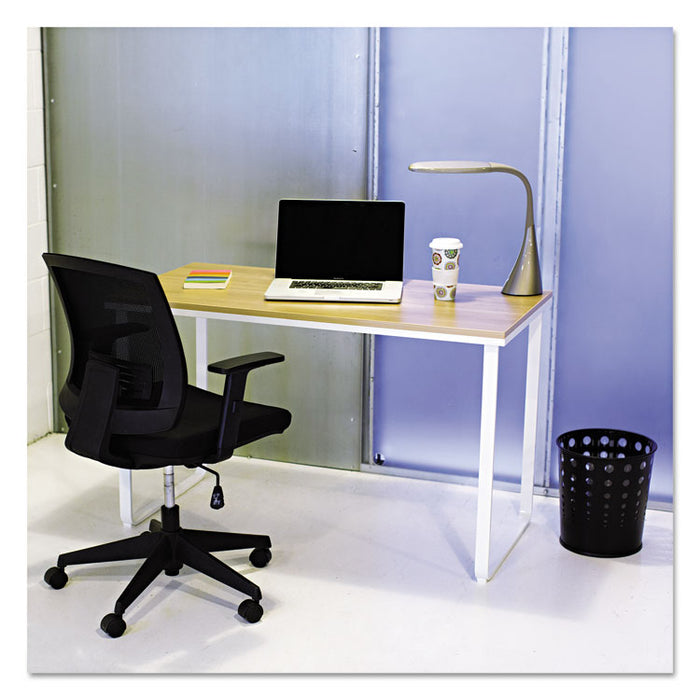 Steel Workstation, 47.25w x 24d x 28.75h, Beech/White