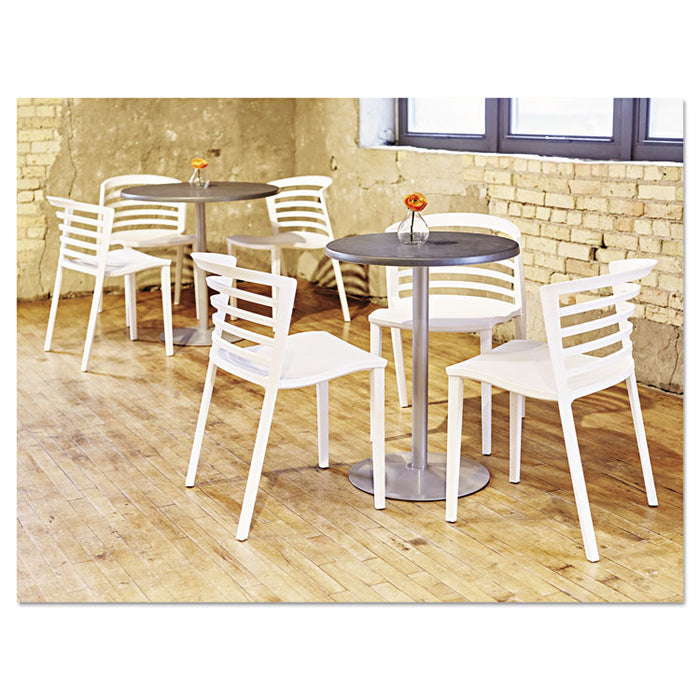 Entourage Table Base, 18" Dia. x 29h, Silver