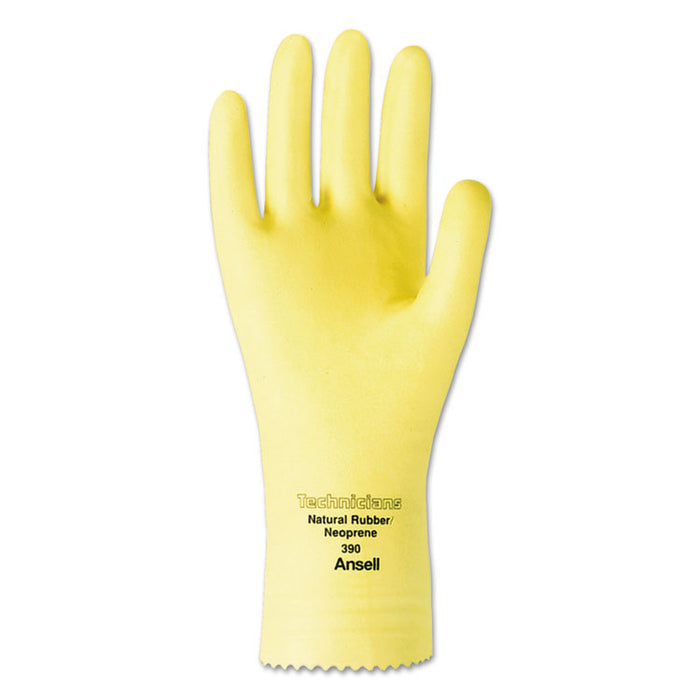 Technicians Latex/Neoprene Blend Gloves, Size 8, Natural, 1 Dozen