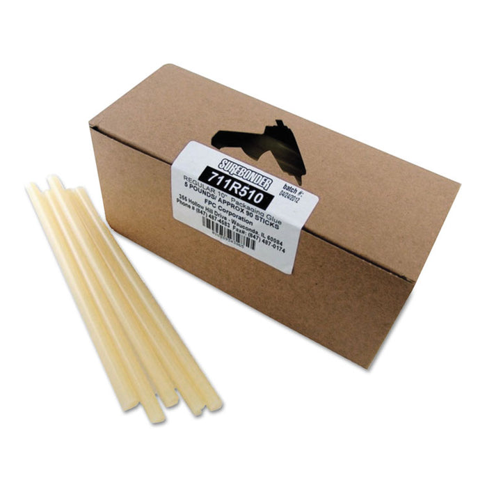 Packaging Glue Sticks, 0.43" x 10", Dries Amber, 90/Box