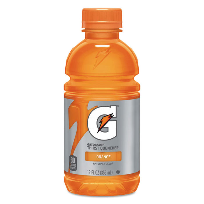 G-Series Perform 02 Thirst Quencher, Orange, 12 oz Bottle, 24/Carton