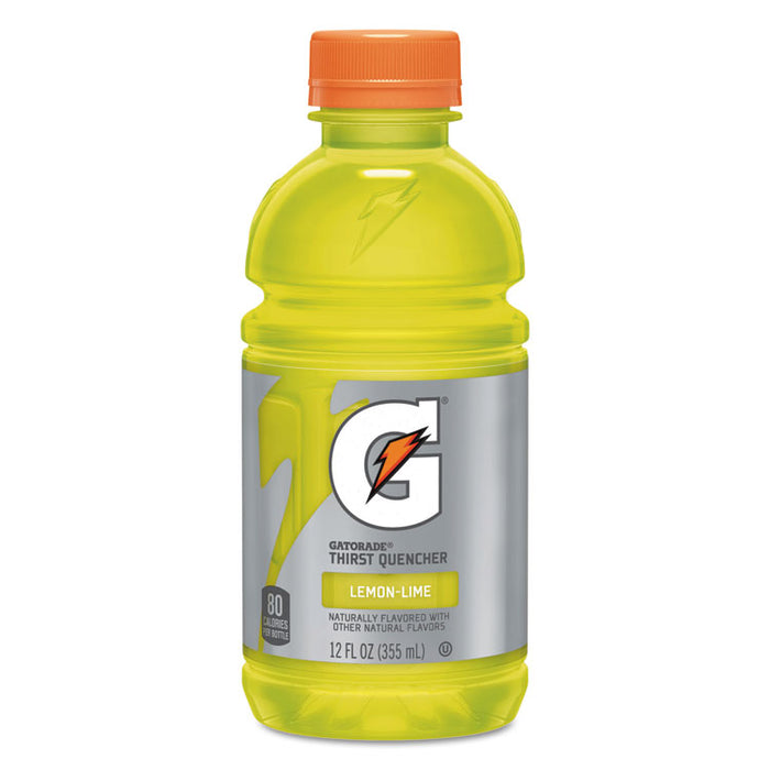 G-Series Perform 02 Thirst Quencher, Lemon-Lime, 12 oz Bottle, 24/Carton