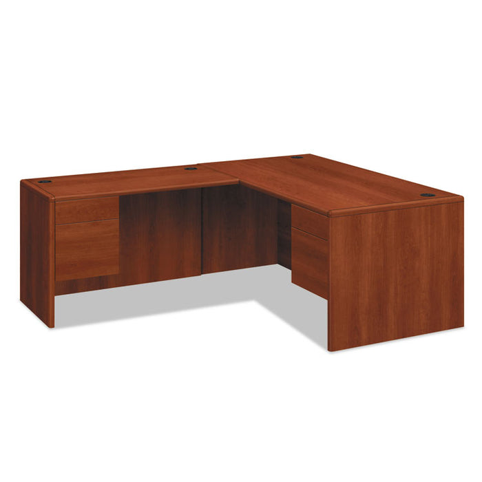 10700 Series "L" Desk, 3/4 Right Pedestal, 66w x 30d x 29.5h, Cognac